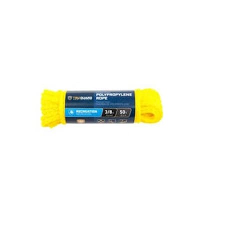 Mibro 0.37 in. x 50 ft. Tru Guard Poly Rope, Yellow 231513